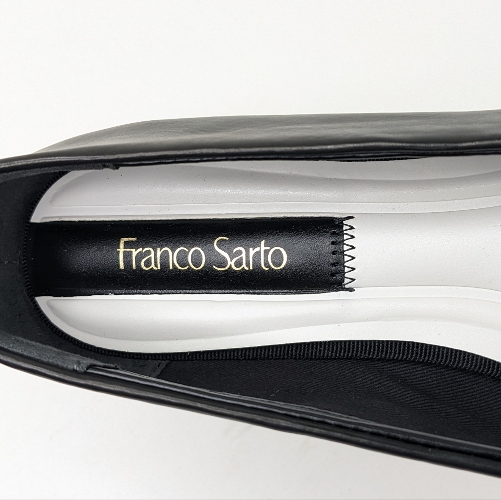 Franco Sarto Black Leather Flats - Picture 5 of 6